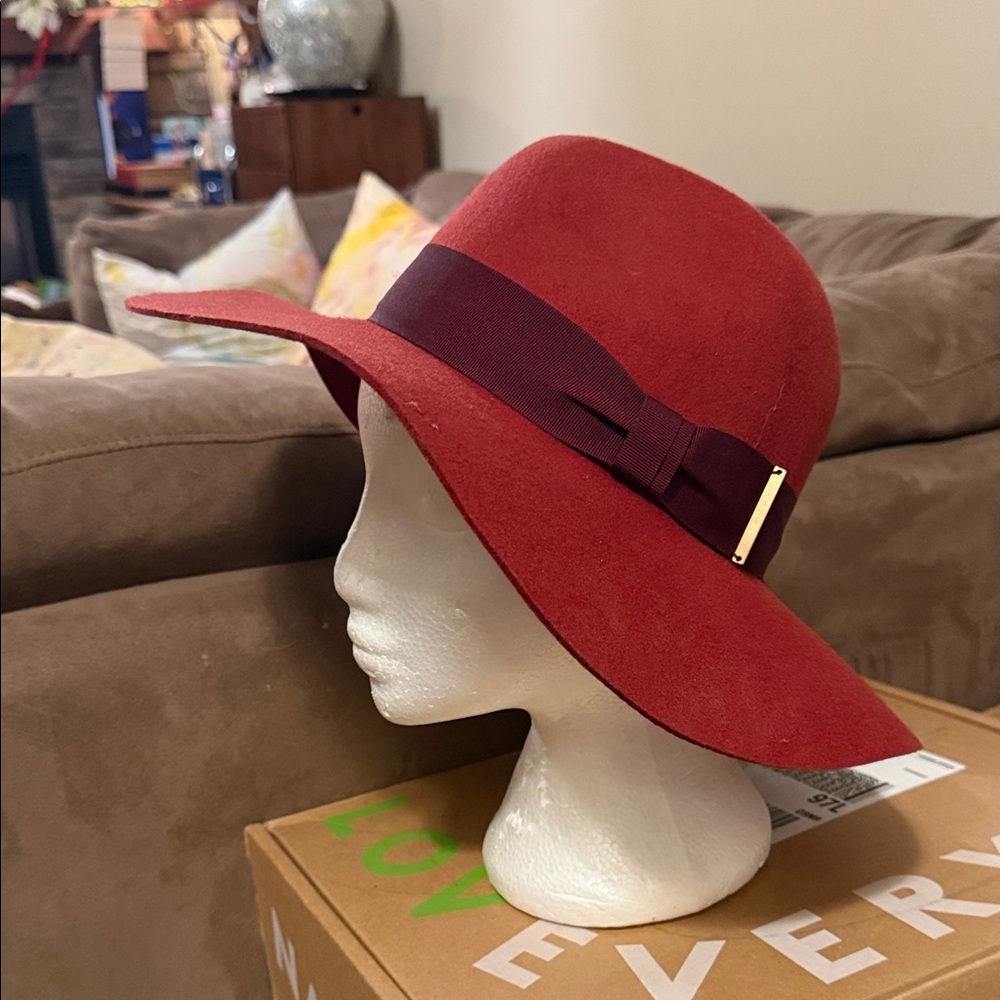 H&M Deep Red and Burgundy Women's Hat